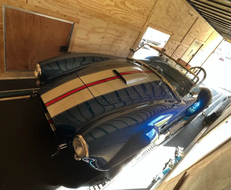 Finished enclosed trailer awaiting pick-up
