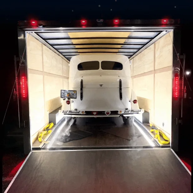 Enclosed trailer rear view from the ABC Royal Trailers gallery